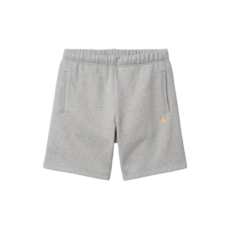 Carhartt WIP Chase Sweat Shorts - Grey Heather / Gold