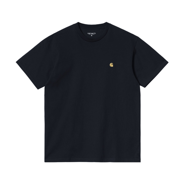 Carhartt WIP Chase T-Shirt - Dark Navy / Gold