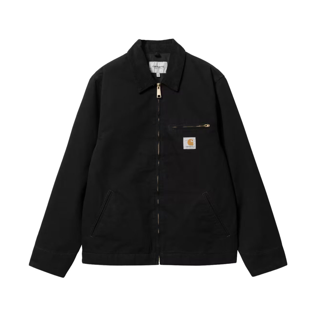 Carhartt WIP Detroit Jacket (Summer) - Black / Black (rinsed)