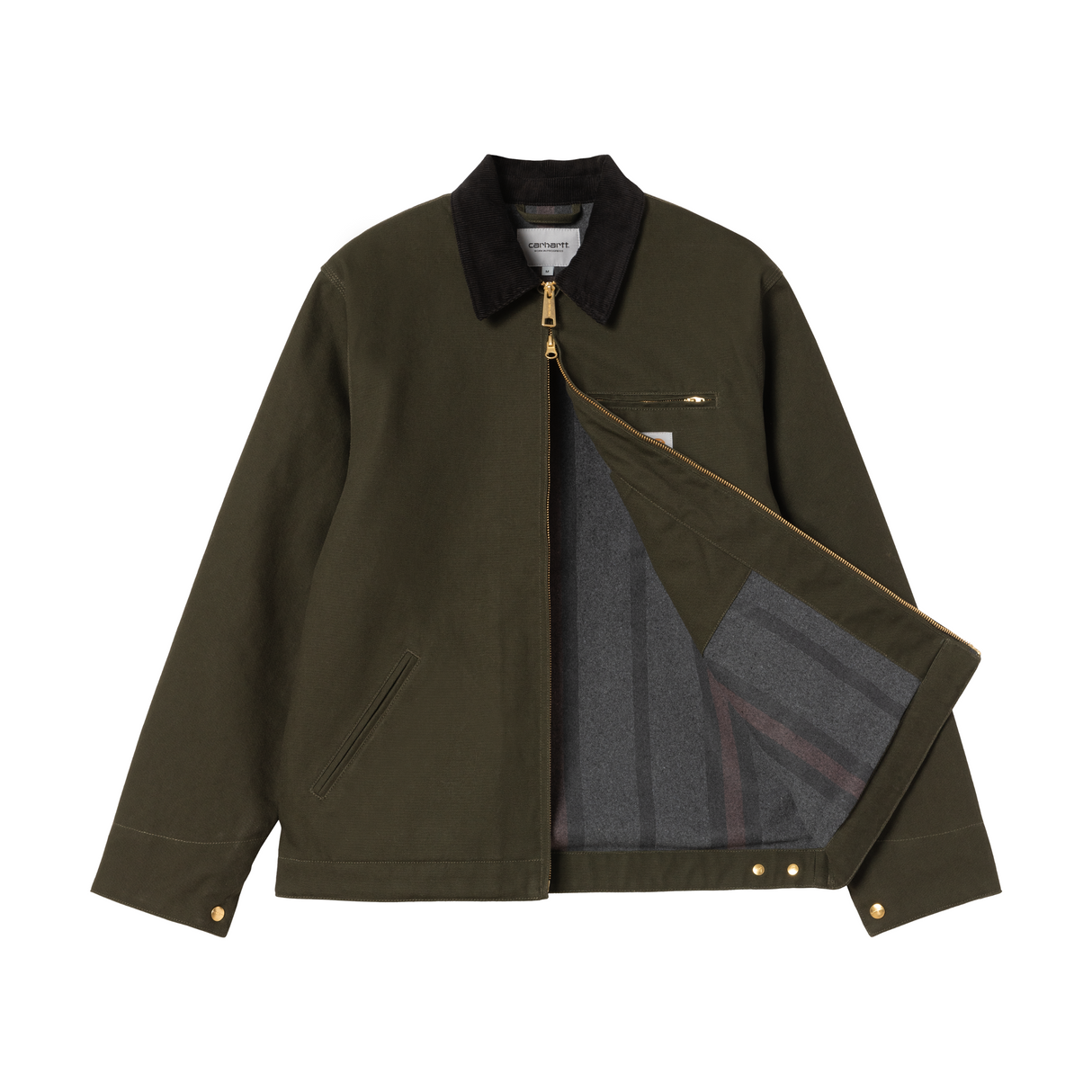 Carhartt WIP Detroit Jacket (Winter) - Olive / Black (rigid)