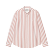 Carhartt WIP Deven Stripe Shirt - Deven Stripe, Oxide Red / White