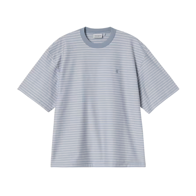 Carhartt WIP Dupree T-Shirt - Dupree Stripe, Shady Blue