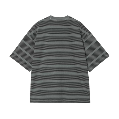 Carhartt WIP Hanson T-Shirt - Hanson Stripe, Kale Green (garment dyed)
