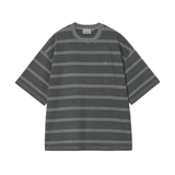 Carhartt WIP Hanson T-Shirt - Hanson Stripe, Kale Green (garment dyed)
