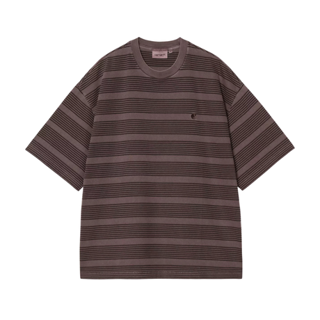 Carhartt WIP Hanson T-Shirt - Hanson Stripe, Palisander (garment dyed)