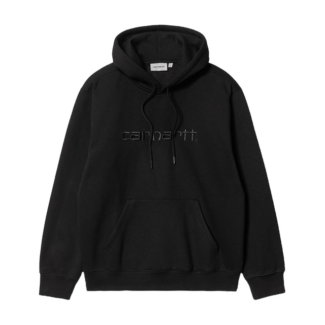 Carhartt WIP Hooded Carhartt Sweatshirt – Black / Black