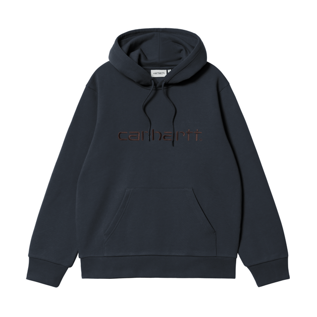 Carhartt WIP Hooded Carhartt Sweatshirt – Deep Night / Palisander