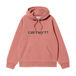 Carhartt WIP Hooded Carhartt Sweatshirt – Dusty Rose / Sycamore Tree