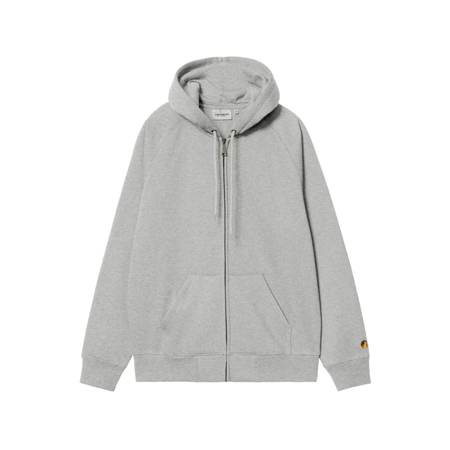 Carhartt WIP Hooded Chase Jacket - Grey Heather / Gold