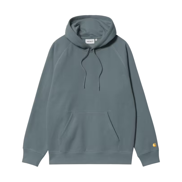 Carhartt WIP Hooded Chase Sweatshirt - Cozy Blue / Gold