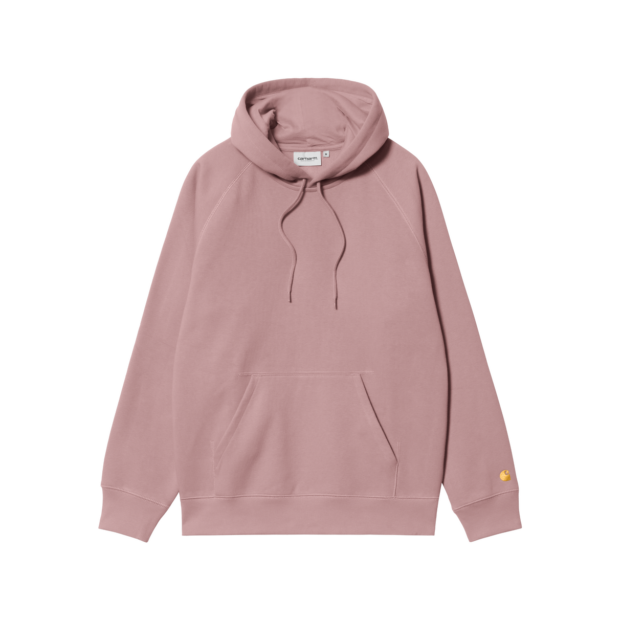 Carhartt WIP Hooded Chase Sweatshirt - Glassy Pink / Gold