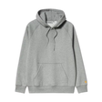 Carhartt WIP Hooded Chase Sweatshirt - Grey Heather / Gold