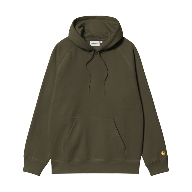 Carhartt WIP Hooded Chase Sweatshirt - Olive / Gold