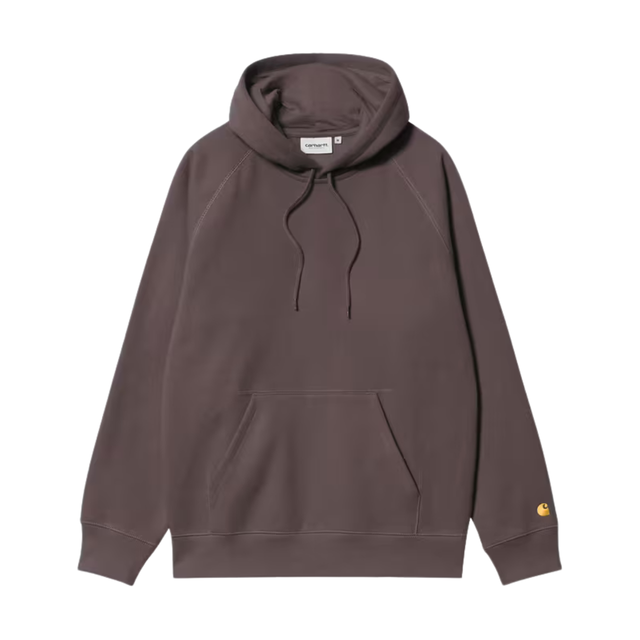 Carhartt WIP Hooded Chase Sweatshirt - Shale / Gold