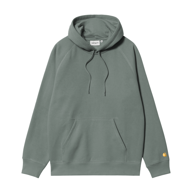 Carhartt WIP Hooded Chase Sweatshirt - Velvet Green / Gold
