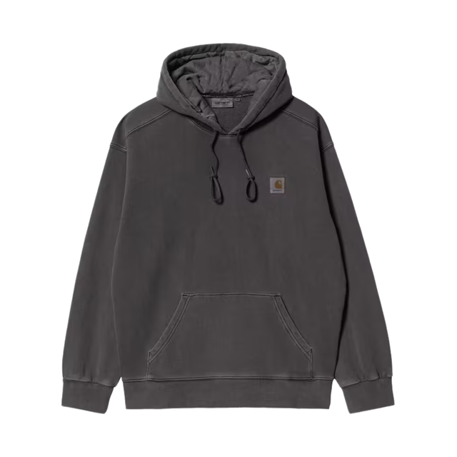 Carhartt WIP Hooded Nelson Sweatshirt - Black (garment dyed)