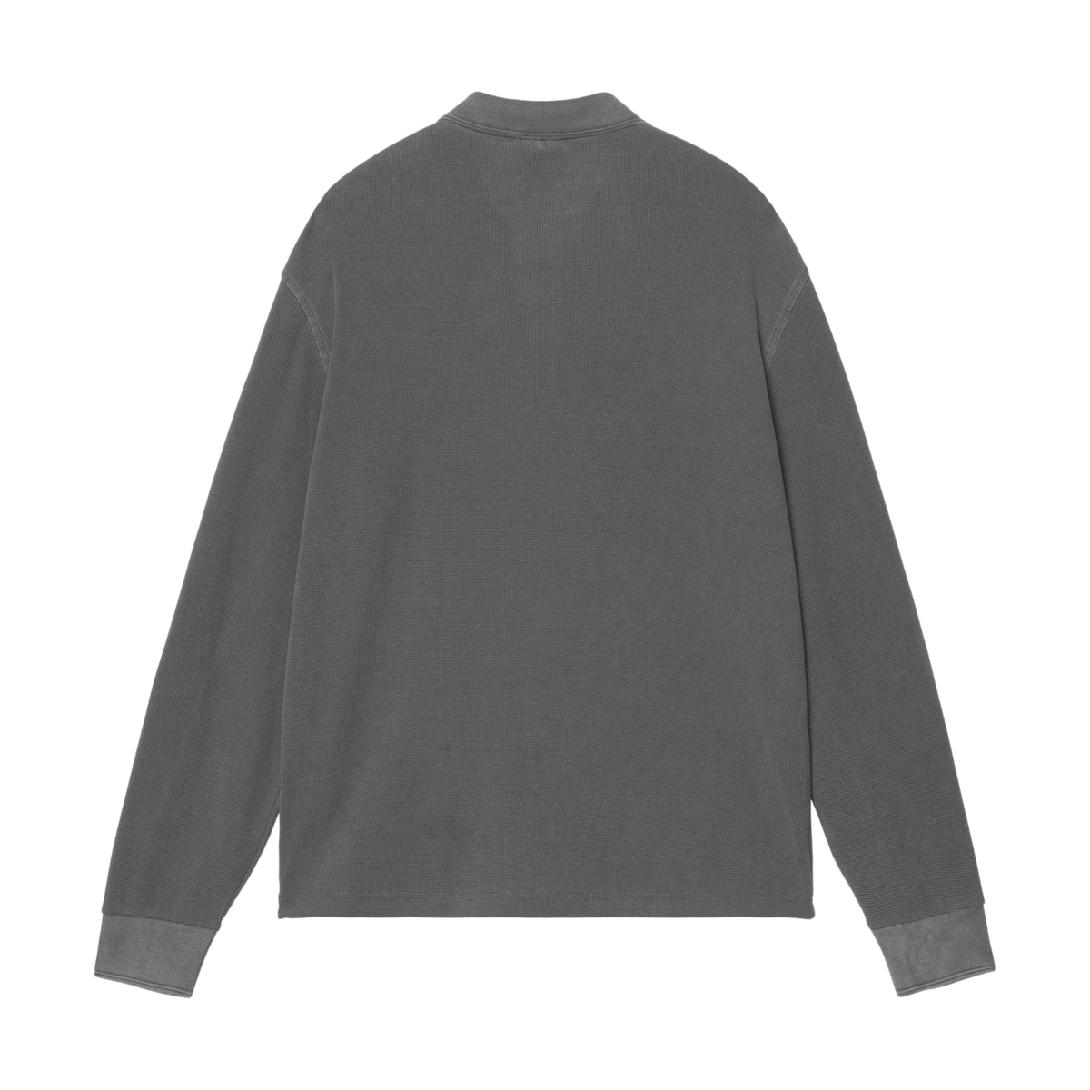 Carhartt WIP L/S Waffle Rugby Shirt - Black (garment dyed)