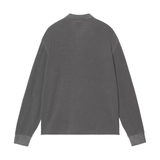Carhartt WIP L/S Waffle Rugby Shirt - Black (garment dyed)