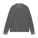 Carhartt WIP L/S Waffle Rugby Shirt - Black (garment dyed)
