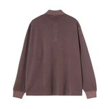 Carhartt WIP L/S Waffle Rugby Shirt - Palisander (garment dyed)