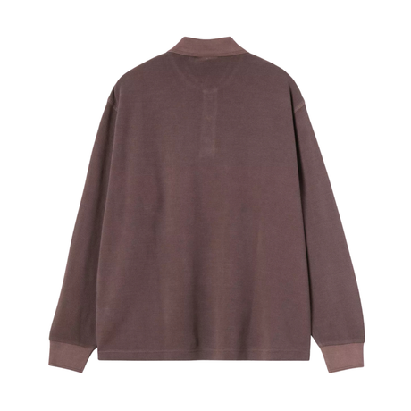 Carhartt WIP L/S Waffle Rugby Shirt - Palisander (garment dyed)