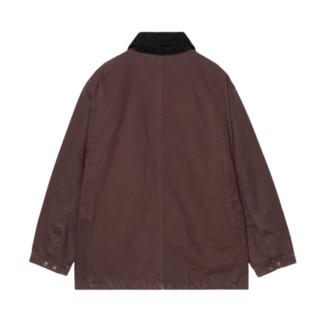 Carhartt WIP Lander Coat Jacket - Palisander / Black stone washed