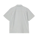 Carhartt WIP Leavel Shirt - Leavel Stripe, Blue River