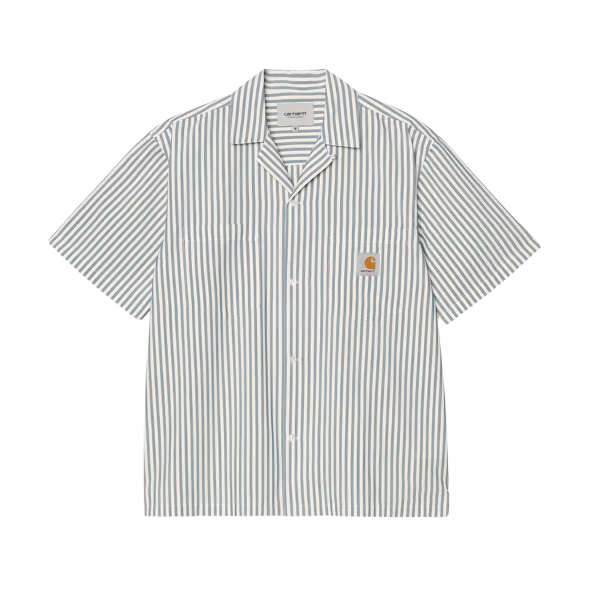 Carhartt WIP Leavel Shirt - Leavel Stripe, Blue River