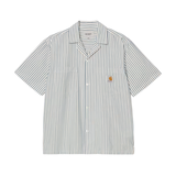 Carhartt WIP Leavel Shirt - Leavel Stripe, Blue River