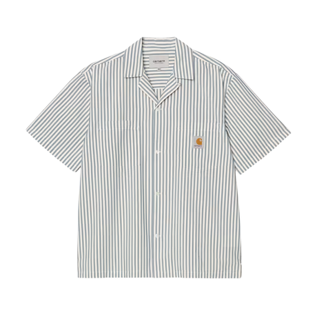 Carhartt WIP Leavel Shirt - Leavel Stripe, Blue River