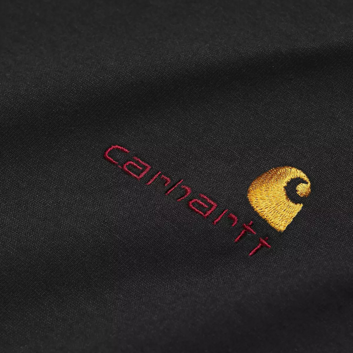 Carhartt WIP Long Sleeve American Script T-Shirt - Black