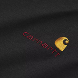 Carhartt WIP Long Sleeve American Script T-Shirt - Black