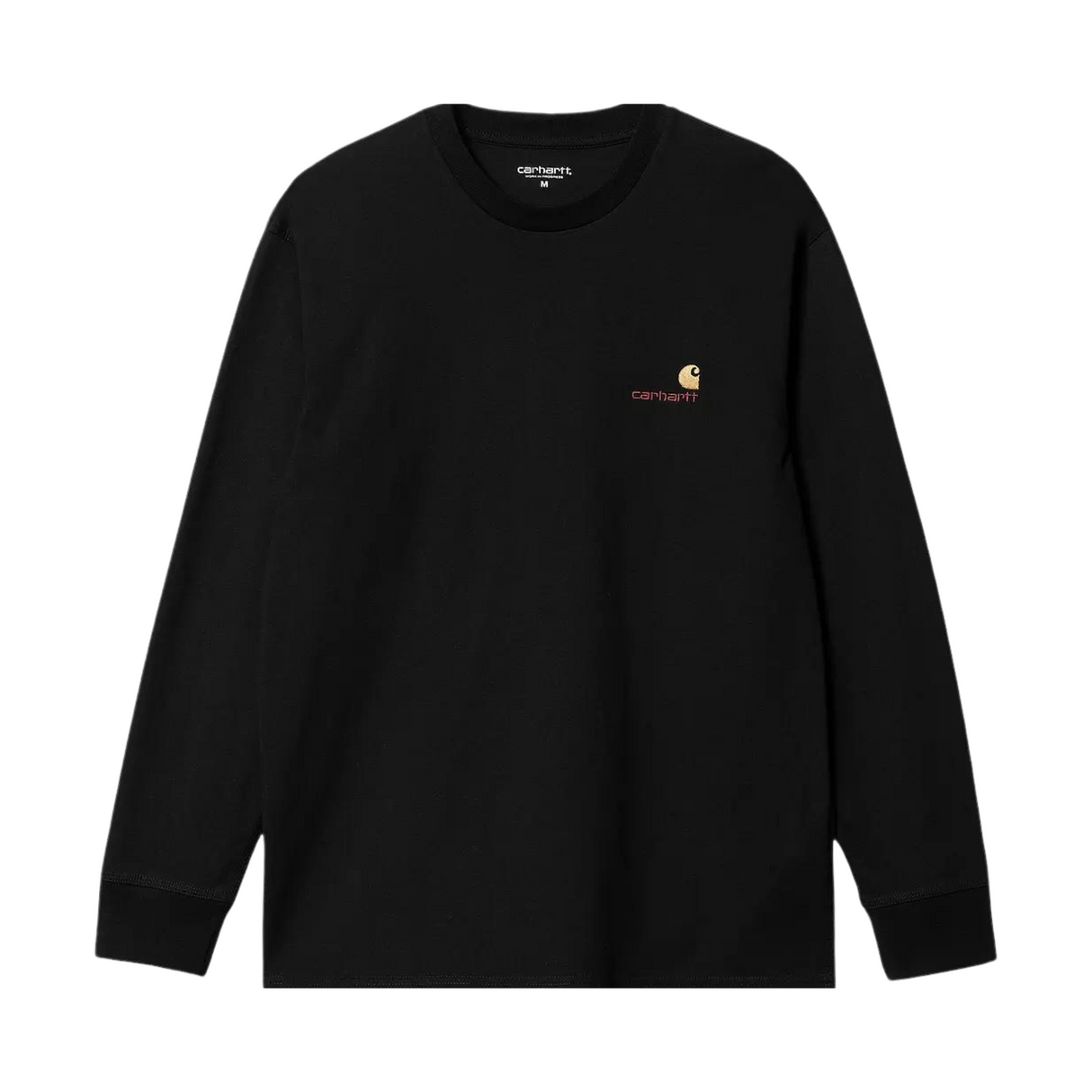 Carhartt WIP Long Sleeve American Script T-Shirt - Black