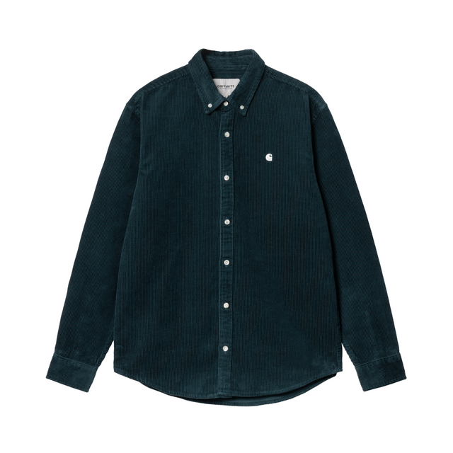 Carhartt WIP Madison Cord Shirt - Duck Blue / Wax