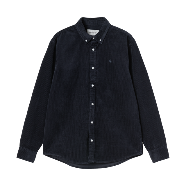 Carhartt WIP Madison Fine Cord Shirt - Dark Navy / Dark Navy