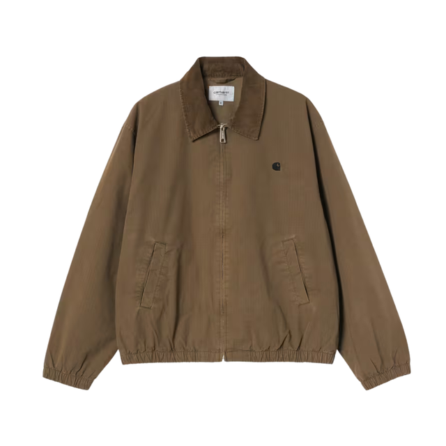 Carhartt WIP Madison Ripstop Jacket - Dark Beech / Black, garment dyed