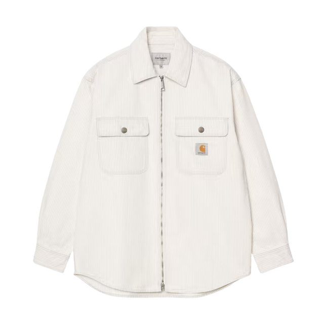 Carhartt WIP Mercer Shirt Jacket - Mercer Stripe, Graphite / (bleached)
