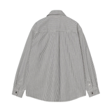 Carhartt WIP Mercer Shirt Jacket - Mercer Stripe, Graphite / (stone washed)