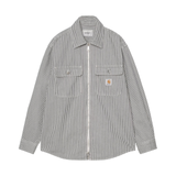 Carhartt WIP Mercer Shirt Jacket - Mercer Stripe, Graphite / (stone washed)
