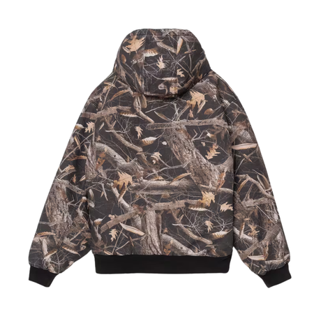 Carhartt WIP OG Active Jacket - Camo Feather Tree, Black, (heavy stone wash)