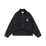 Carhartt WIP OG Detroit Jacket (Winter) - Black / Black (stone washed)