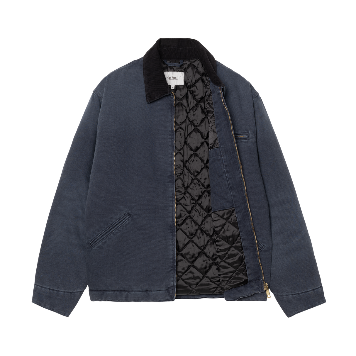 Carhartt WIP OG Detroit Jacket (Winter) - Dark Navy / Black (stone canvas)