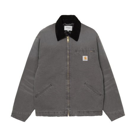 Carhartt WIP OG Detroit Jacket (Winter) - Graphite / Black (stone canvas)