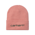 Carhartt WIP Script Beanie - Dusty Rose / Sycamore Tree