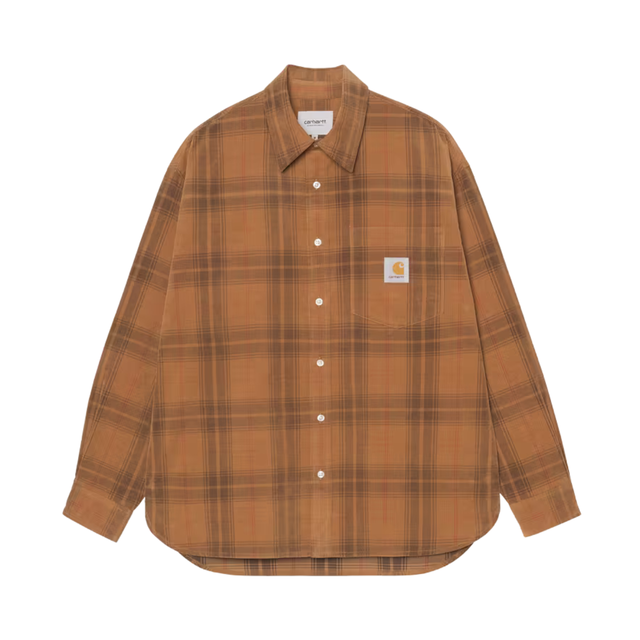 Carhartt WIP Wilber Shirt - Wilber Check, Hamilton Brown