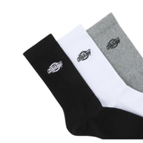 Dickies Summerdale 3 Pack Socks - White / Black / Grey
