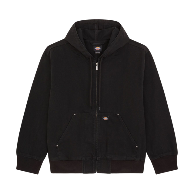 Dickies Unlined Canvas Hooded Bomber Jacket - Black