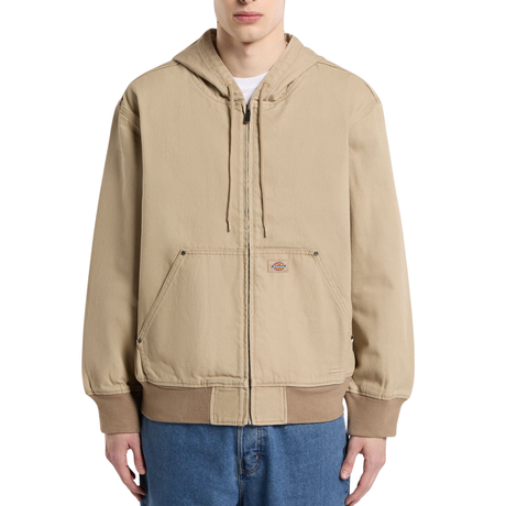 Dickies Unlined Canvas Hooded Bomber Jacket - Desert Sand