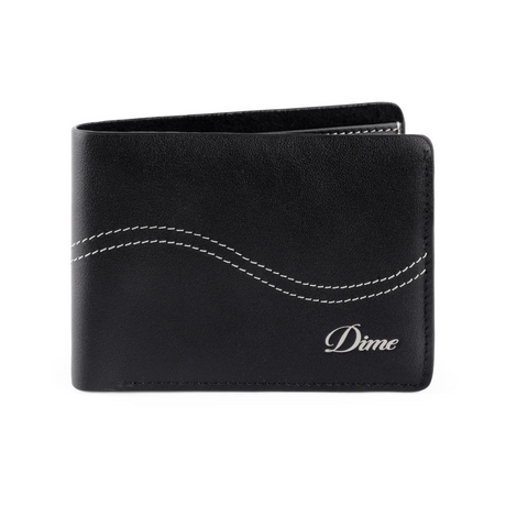 Dime Cursive Bifold Wallet - Black