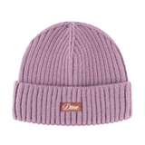 Dime Cursive Fold Beanie - Pink Lilac